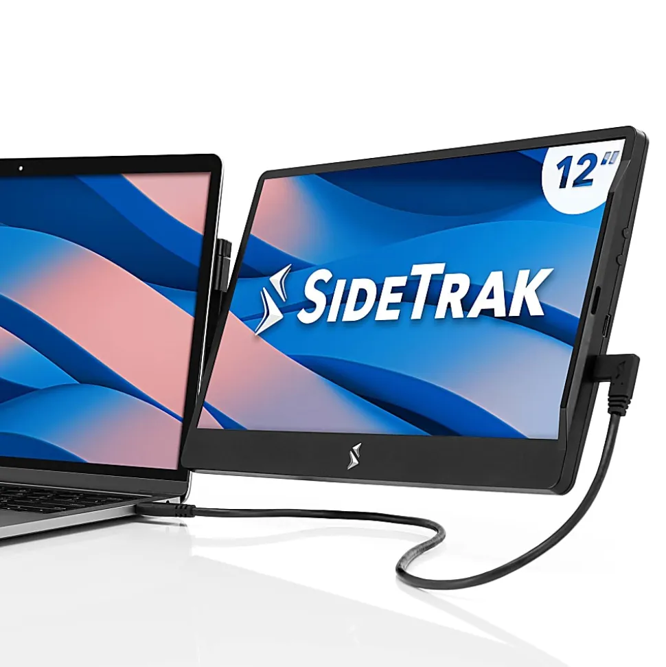 SideTrak® Swivel 12.5” Full HD Anti-Glare LCD Monitor, Portable, Kickstand, Patented 360° Swivel, Magnetic Mount