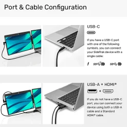 SideTrak® Swivel Series 14” Full HD LCD Monitor, Portable, Magnetic Mount, Patented 360° Swivel