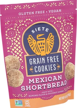 Siete Family Foods Grain-Free Mexican Cookies, Shortbread, 4.5 Oz, Total Qty 10