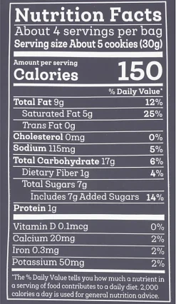 Siete Grain-Free Mexican Vanilla Chocolate Chip Cookies, 4.5 Oz, Total Qty 10