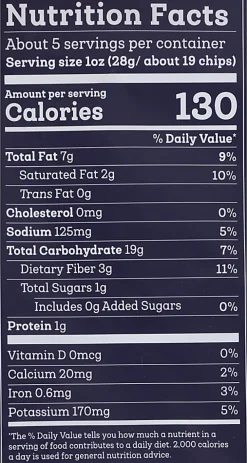 Siete Tortilla Chips, Nacho, 5 Oz, Total Qty 12