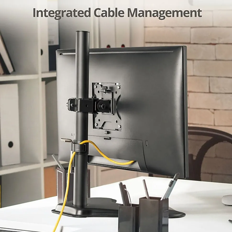 SIIG Height Adjustable Single Monitor Freestanding Desk Stand for 13? to 32?