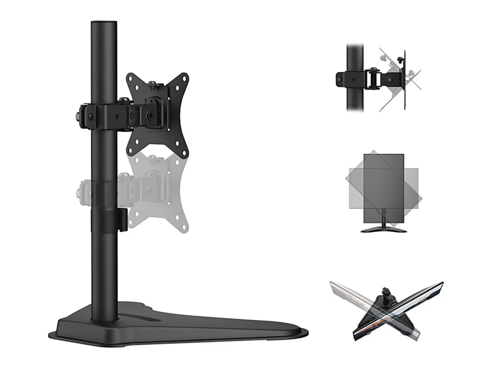 SIIG Height Adjustable Single Monitor Freestanding Desk Stand for 13? to 32?