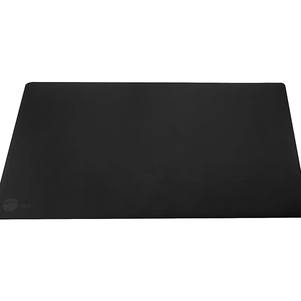 SIIG Large Artificial Leather Smooth Desk Mat Protector - Black - Rectangular - 22" Width x 36" Length x 0.12000" Depth - Artificial Leather - Black