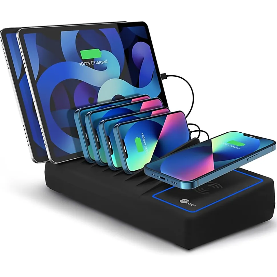 SIIG 10-Port USB-A/C & Wireless Charging Station - 150W