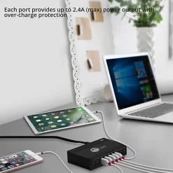 SIIG®  60W 10-Port USB Charger