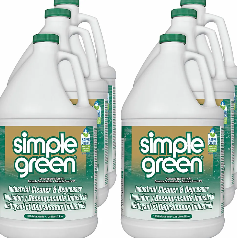 Simple Green® All-Purpose Industrial Degreaser/Cleaner, 128 Oz Bottle, Case Of 6