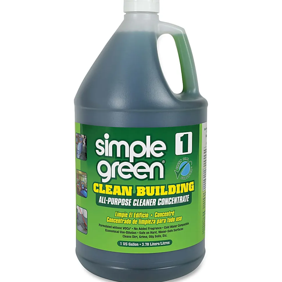 Simple Green® Clean Building® All-Purpose Cleaner Concentrate, Unscented, 128 Oz Bottle, Case Of 2