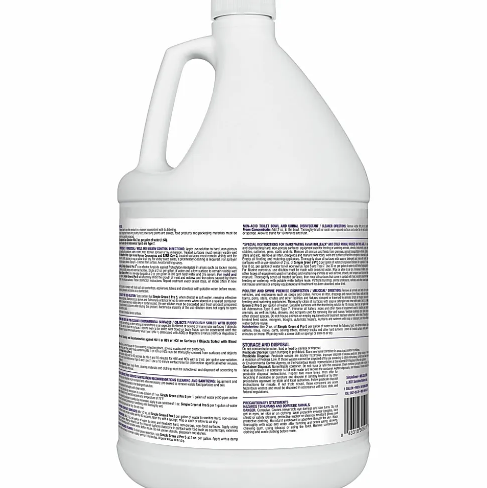 Simple Green® Disinfectant Pro 5, 128 Oz Bottle