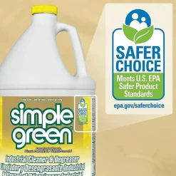 Simple Green Industrial Cleaner/Degreaser, Concentrate, 128 fl oz, Lemon Scent, Case of 4 - 14010CT