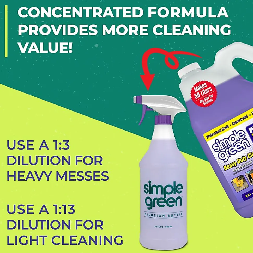 Simple Green® Pro HD Heavy-Duty Liquid Cleaner & Degreaser, 128 Oz Bottle, Case Of 2