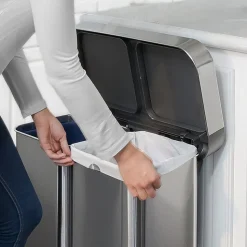 simplehuman® Custom Fit Can Liners, H, 0.3 mil, 30-35L/8-9G, White, Pack Of 240