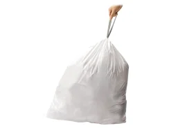 simplehuman Custom-Fit 1.18-mil Can Liners, Code N, 12-13 Gallons/45-40L, White, Bulk Pack Of 200