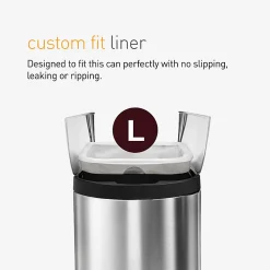simplehuman Custom-Fit Trash Can Liners, Code L, 0.25-mil, 4.76 Gallons, 20
