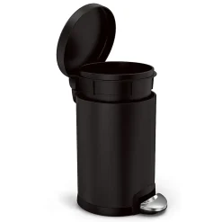 simplehuman Mini Round Step Trash Can, 1.2 Gallons, 12.1