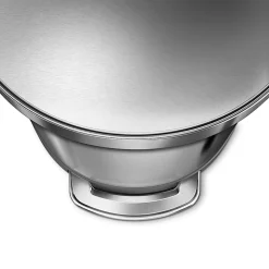 simplehuman Semi-Round Liner Rim Step Trash Can, 12 Gallons, Brushed Stainless Steel