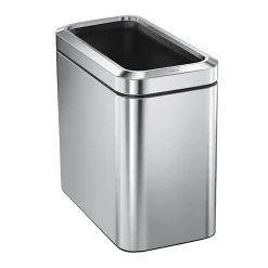 simplehuman Slim Open Top Mini Trash Can, 6.6 Gallons, 15.2
