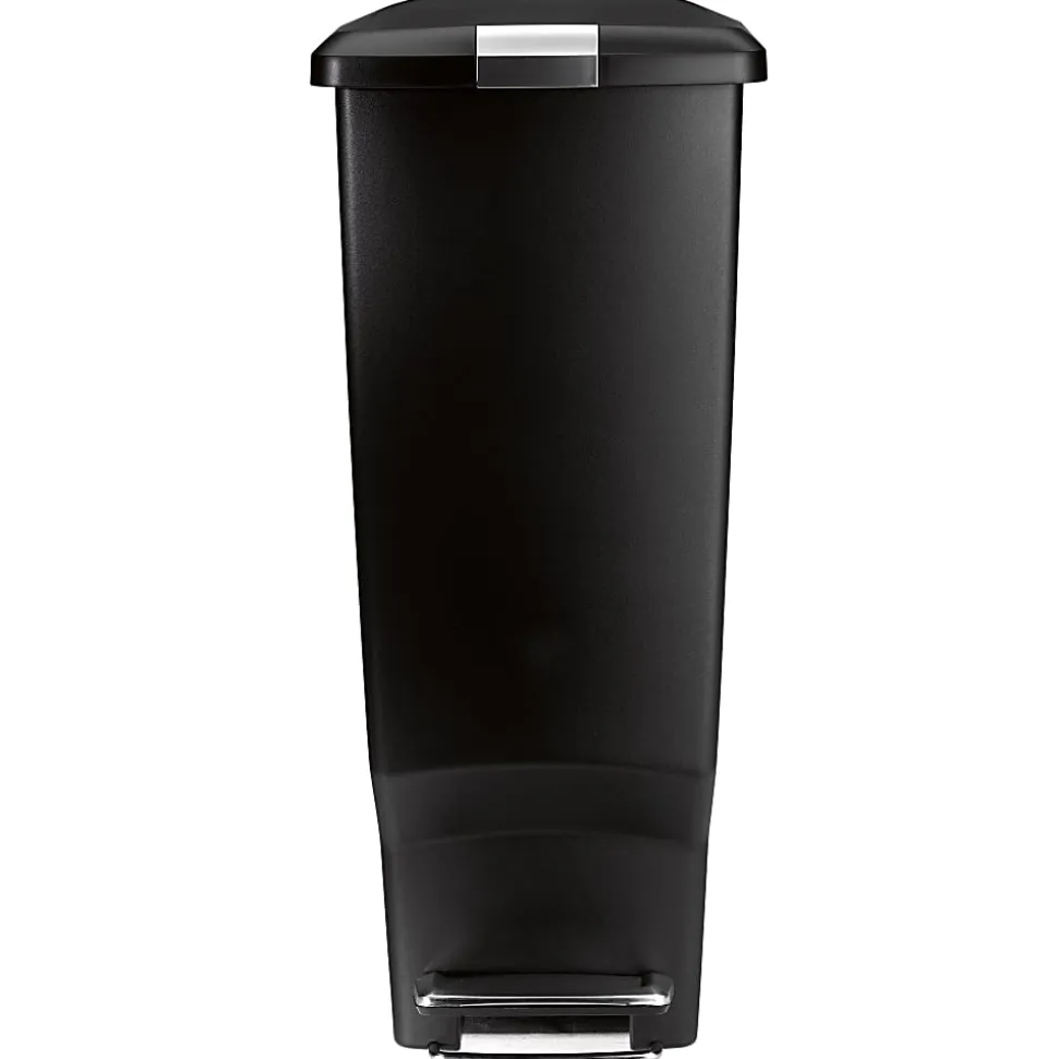 simplehuman® Slim Step Can, 10.5 Gallons, Black Plastic