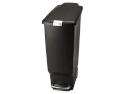 simplehuman® Slim Step Can, 10.5 Gallons, Black Plastic