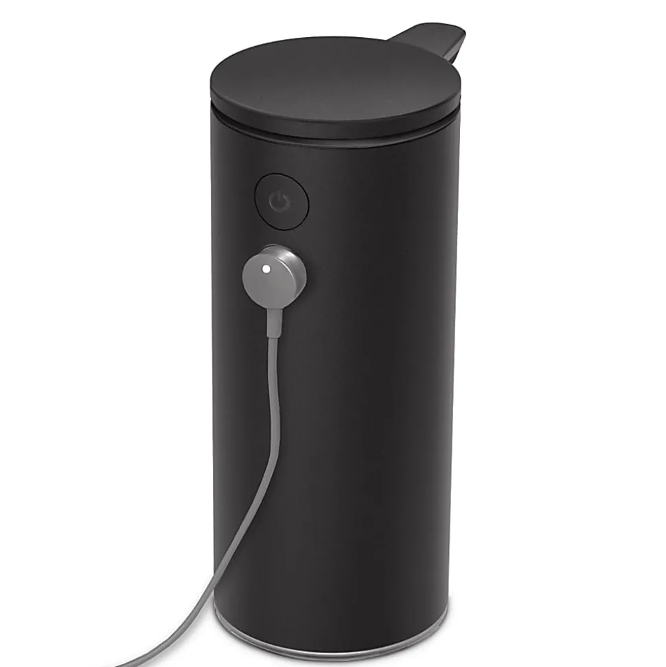 simplehuman Touch-Free Rechargeable Sensor Liquid Soap And Hand Sanitizer Dispenser, 9 Oz, Matte Black