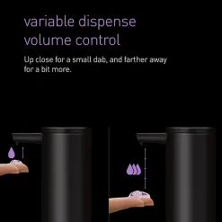 simplehuman Touch-Free Rechargeable Sensor Liquid Soap And Hand Sanitizer Dispenser, 9 Oz, Matte Black