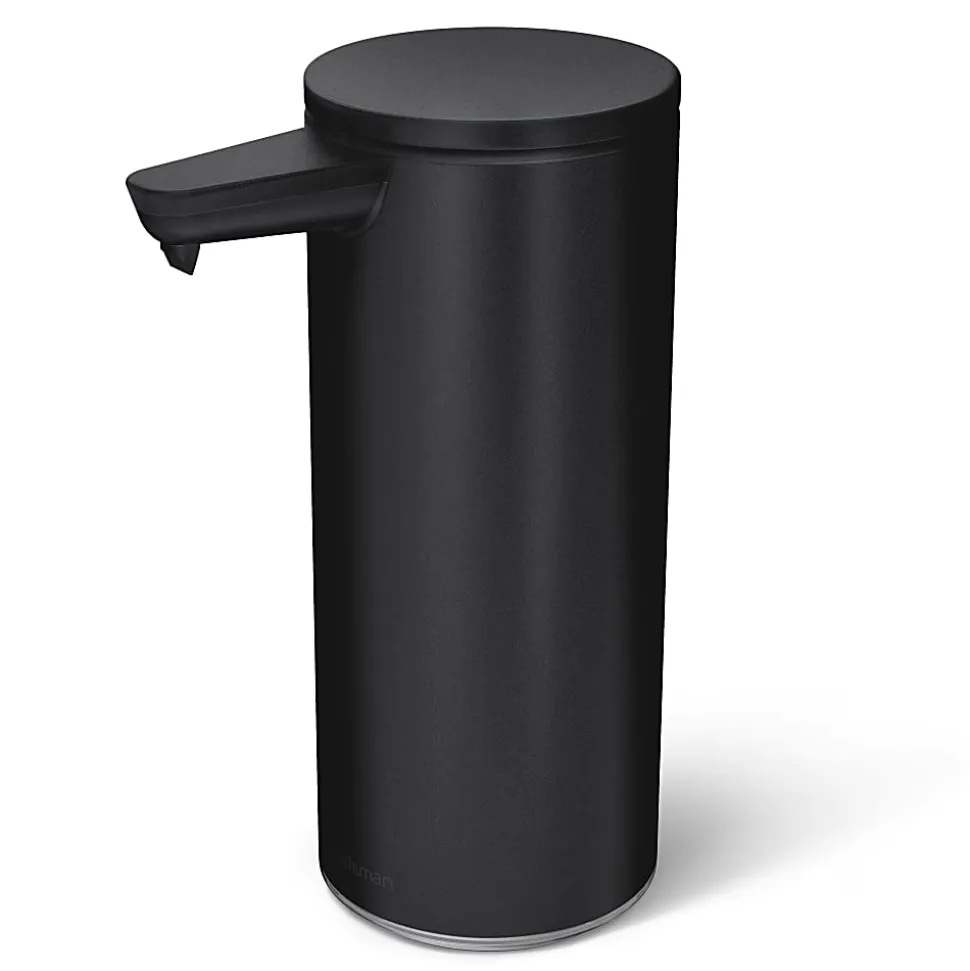 simplehuman Touch-Free Rechargeable Sensor Liquid Soap And Hand Sanitizer Dispenser, 9 Oz, Matte Black