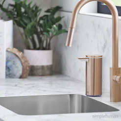 simplehuman Touch-Free Rechargeable Sensor Liquid Soap and Hand Sanitizer Dispenser, 9 Oz, Rose Gold