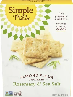 Simple Mills Almond Flour Crackers, Rosemary and Sea Salt, 4.25 Oz, Total Qty 6