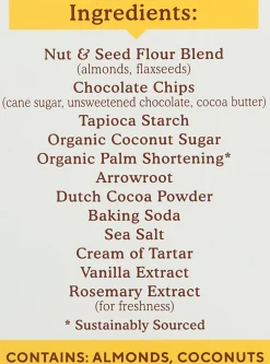 Simple Mills Crunchy Cookies, Double Chocolate, 5.5 Oz, Total Qty 6