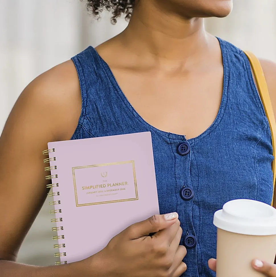 Simplified by Emily Ley for AT-A-GLANCE® 2026 Weekly Monthly Planner, Pink, Small, 5 1/2" x 8 1/2"
