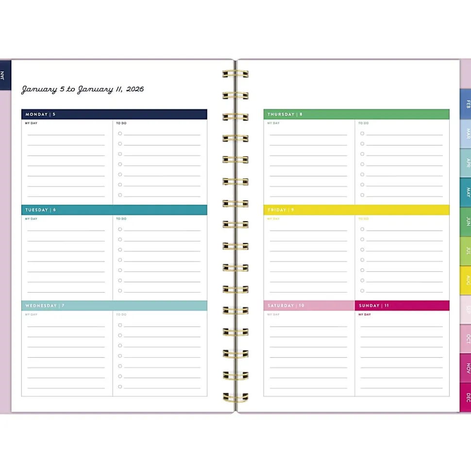 Simplified by Emily Ley for AT-A-GLANCE® 2026 Weekly Monthly Planner, Pink, Small, 5 1/2" x 8 1/2"
