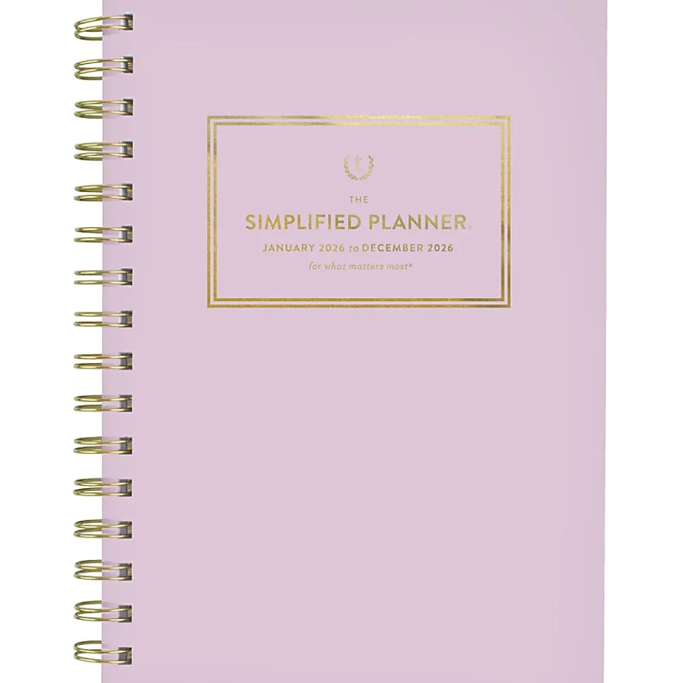 Simplified by Emily Ley for AT-A-GLANCE® 2026 Weekly Monthly Planner, Pink, Small, 5 1/2" x 8 1/2"