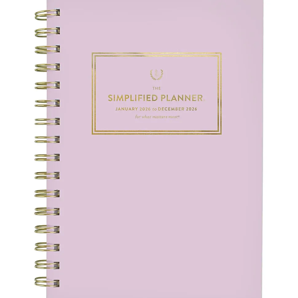 Simplified by Emily Ley for AT-A-GLANCE® 2026 Weekly Monthly Planner, Pink, Small, 5 1/2" x 8 1/2"