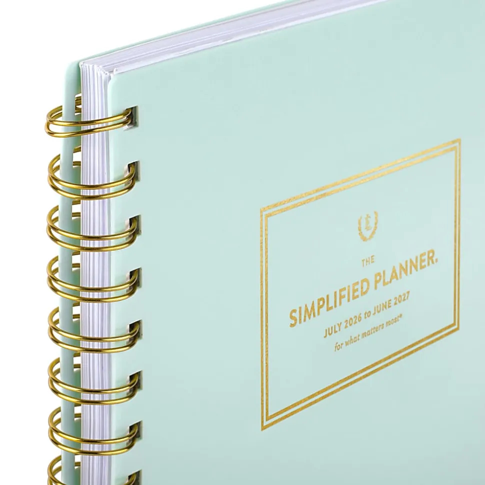 Simplified by Emily Ley for AT-A-GLANCE® Academic 2026-2027 Weekly Monthly Planner, Seaglass, Medium, 7" x 8 3/4"