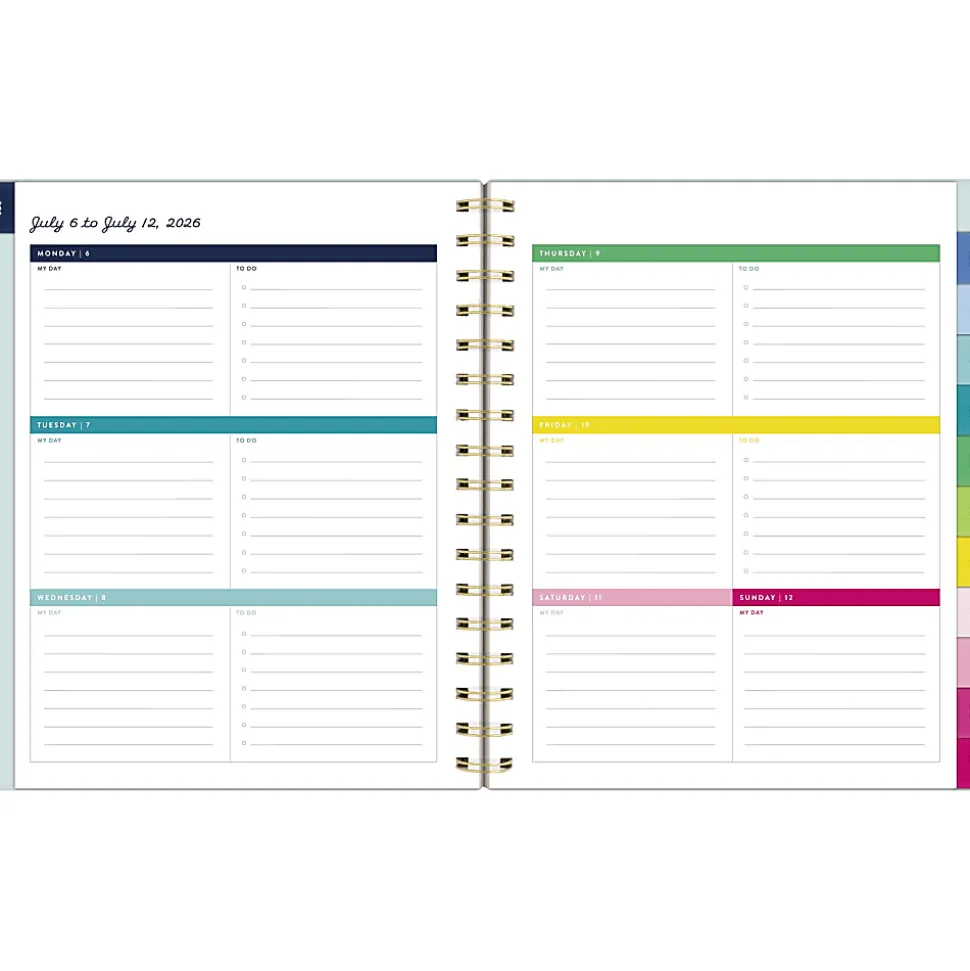 Simplified by Emily Ley for AT-A-GLANCE® Academic 2026-2027 Weekly Monthly Planner, Seaglass, Medium, 7" x 8 3/4"