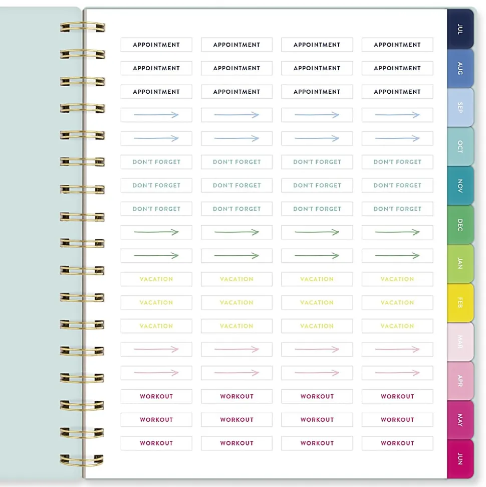 Simplified by Emily Ley for AT-A-GLANCE® Academic 2026-2027 Weekly Monthly Planner, Seaglass, Medium, 7" x 8 3/4"