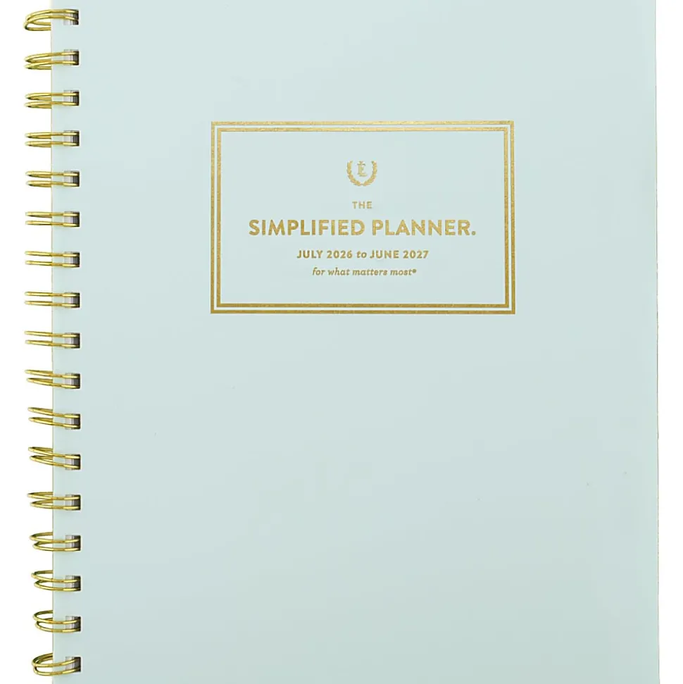 Simplified by Emily Ley for AT-A-GLANCE® Academic 2026-2027 Weekly Monthly Planner, Seaglass, Medium, 7" x 8 3/4"
