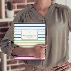 Simplified by Emily Ley for AT-A-GLANCE® Academic 2026-2027 Weekly Monthly Planner, Happy Stripe, Large, 8 1/2" x 11"