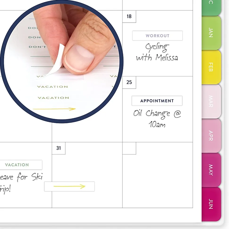 Simplified by Emily Ley for AT-A-GLANCE® Academic 2026-2027 Weekly Monthly Planner, Happy Stripe, Large, 8 1/2" x 11"