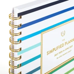 Simplified by Emily Ley for AT-A-GLANCE® Academic 2026-2027 Weekly Monthly Planner, Happy Stripe, Large, 8 1/2