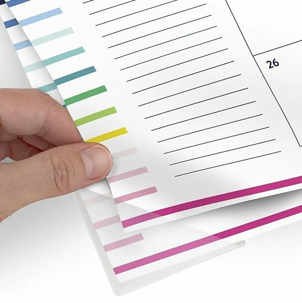 Simplified by Emily Ley for AT-A-GLANCE® Academic 2026-2027 Monthly Desk Pad Calendar, Happy Stripe, Standard, 17" x 21 3/4"