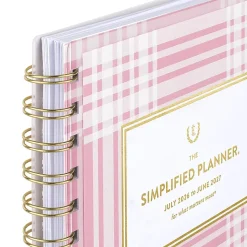 Simplified by Emily Ley for AT-A-GLANCE® Academic 2026-2027 Customizable Weekly Monthly Planner, Oversized Plaid, Small, 5 1/2