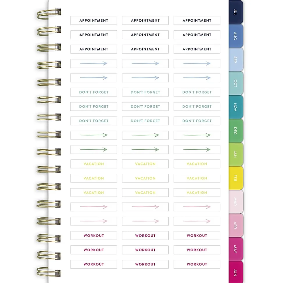 Simplified by Emily Ley for AT-A-GLANCE® Academic 2026-2027 Weekly Monthly Planner, Happy Stripe, Small, 5 1/2" x 8 1/2"