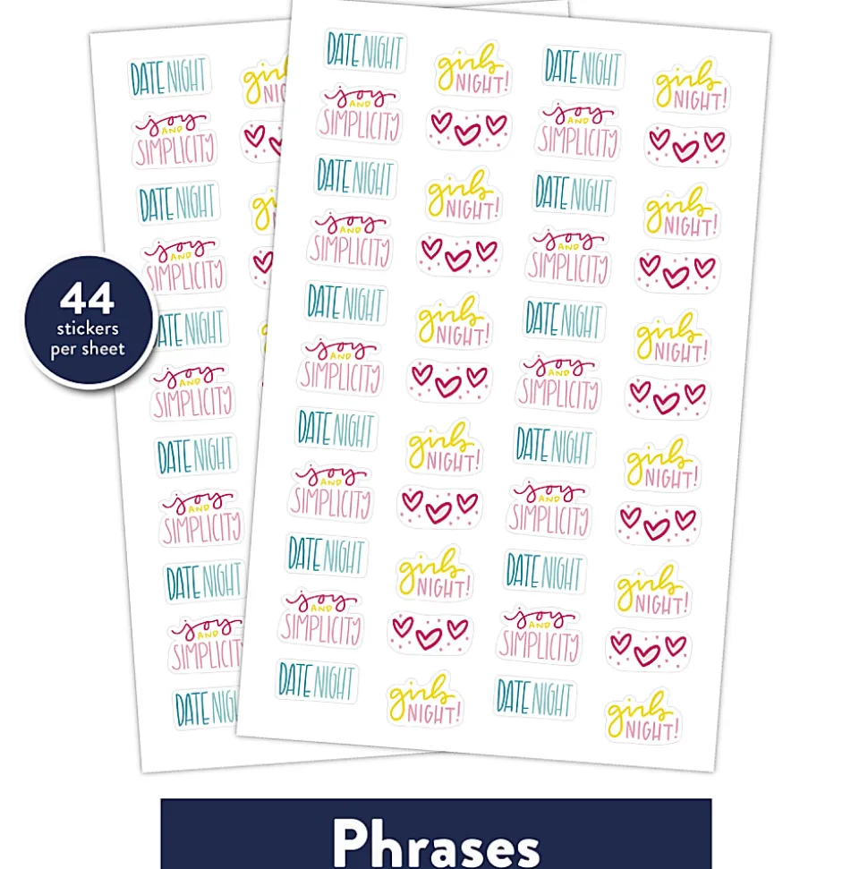 Simplified System by Emily Ley Phrase Sticker Pack, Set of 6