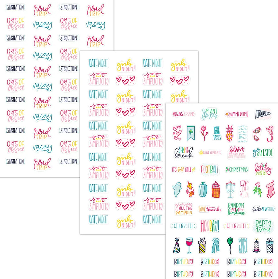 Simplified System by Emily Ley Phrase Sticker Pack, Set of 6