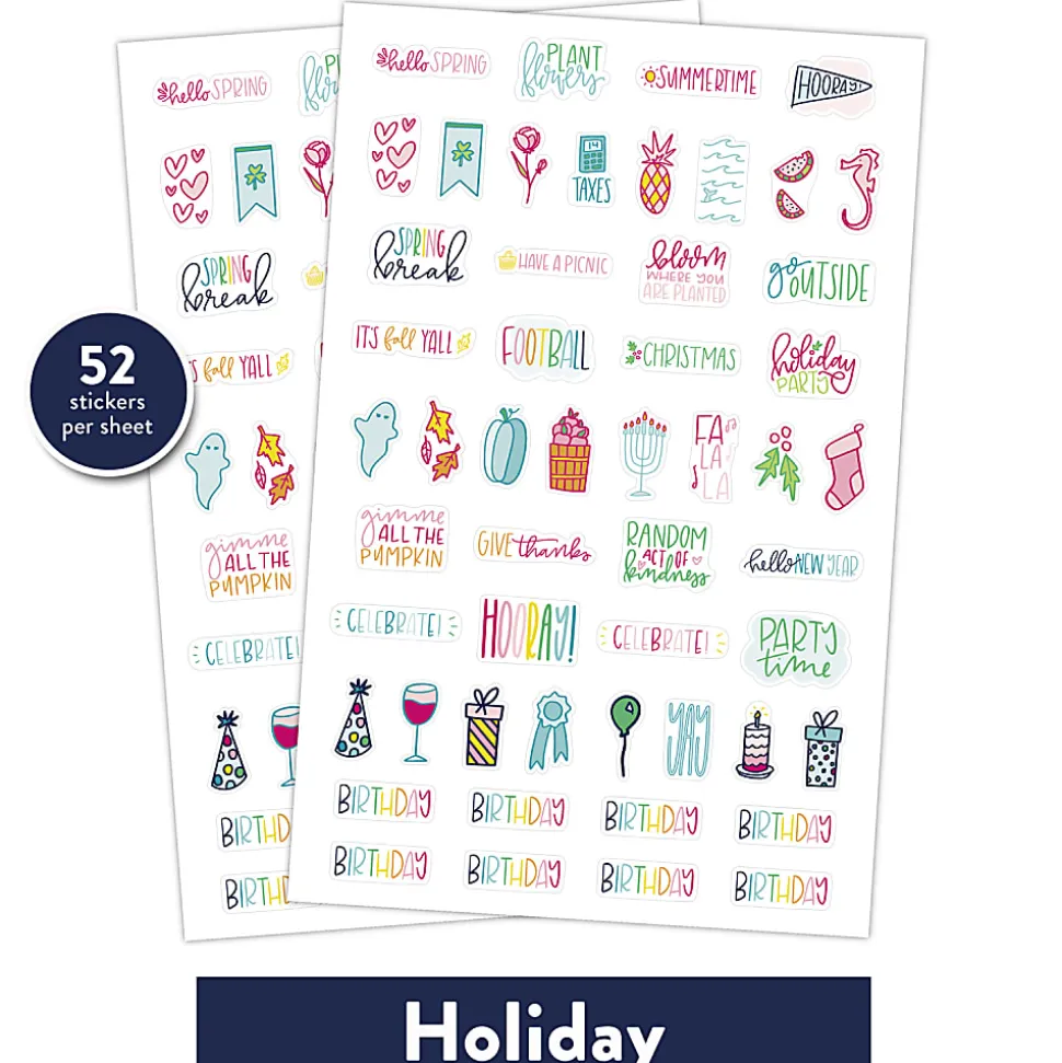 Simplified System by Emily Ley Phrase Sticker Pack, Set of 6