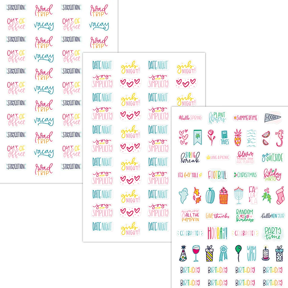 Simplified System by Emily Ley Phrase Sticker Pack, Set of 6