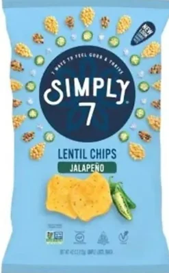 Simply 7 Vegetable Chips, Lentil Jalapeno, 4 Oz, Total Qty 1