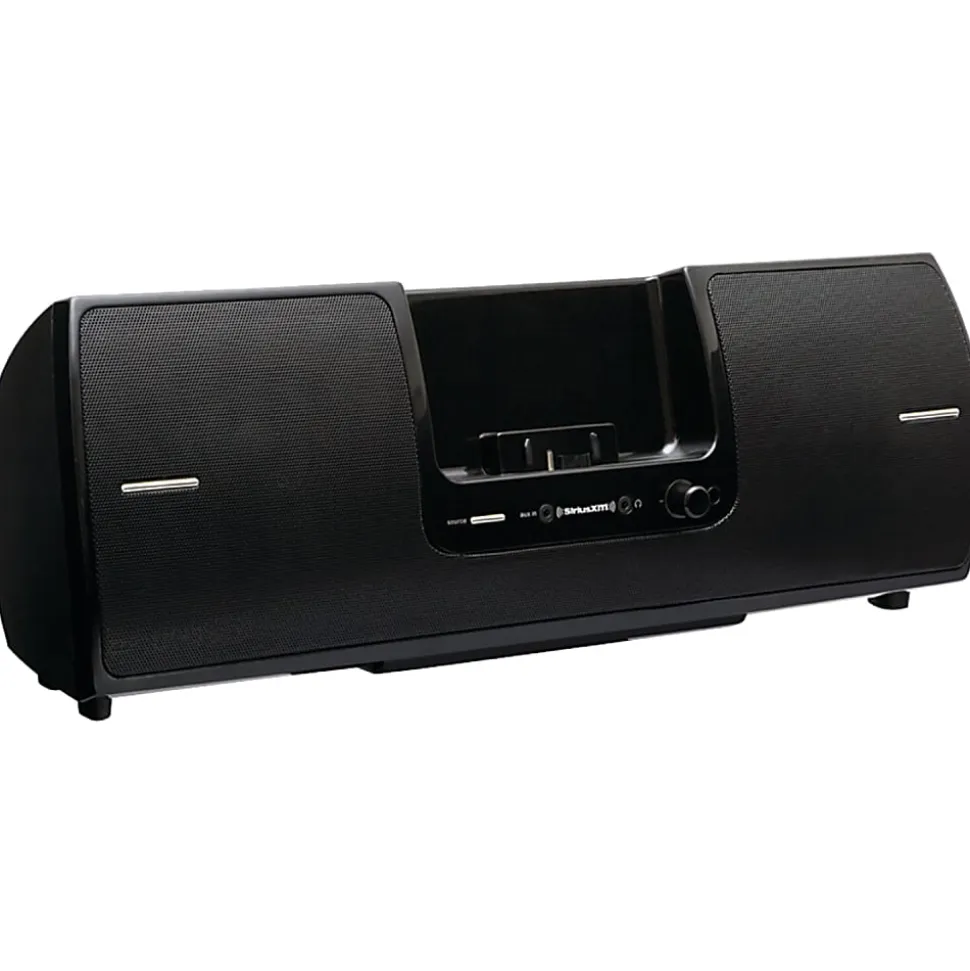 SiriusXM SXSD2 Dock & Play Radio Boombox, 7"H x 19"W x 8-1/2"D, Black