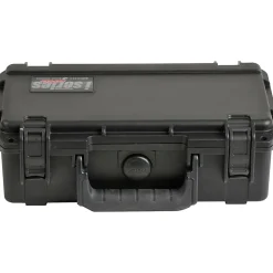 SKB Cases iSeries Injection-Molded Mil-Standard Waterproof Case With Cubed Foam And Cushion Grip Handle, 10-3/4"H x 6-1/8"W x 3-1/4"D, Black